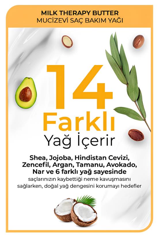 Morfose Milk Therapy Butter Oil Mucizevi Saç Bakım Yağı 200 ml