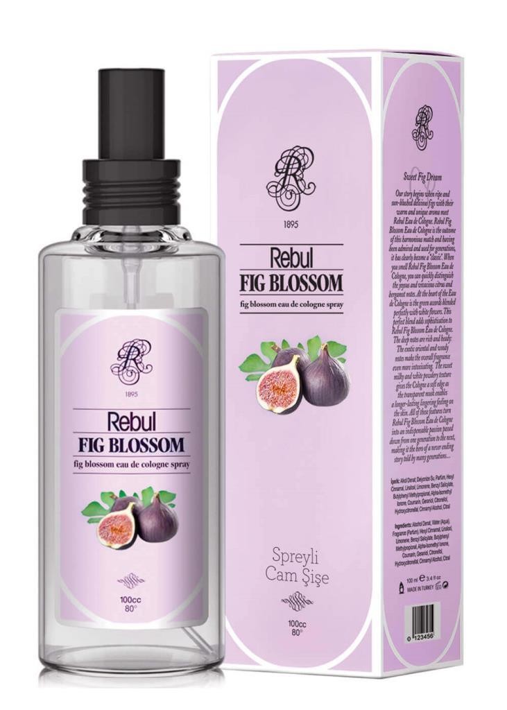 Rebul Fig Blossom İncir Spreyli Cam Şişe Kolonya 100 ml