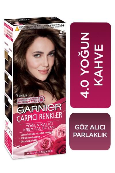 Garnier Çarpıcı Renkler Saç Boyası - 4.0 Yoğun Kahve