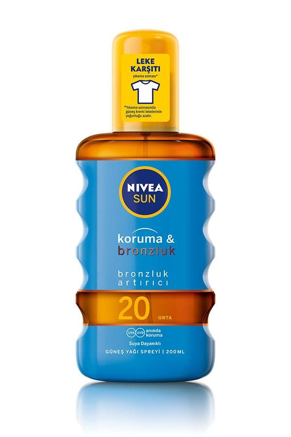 Nivea Sun Koruma & Bronzluk Gkf 20 Güneş Yağı Spreyi 200 ml