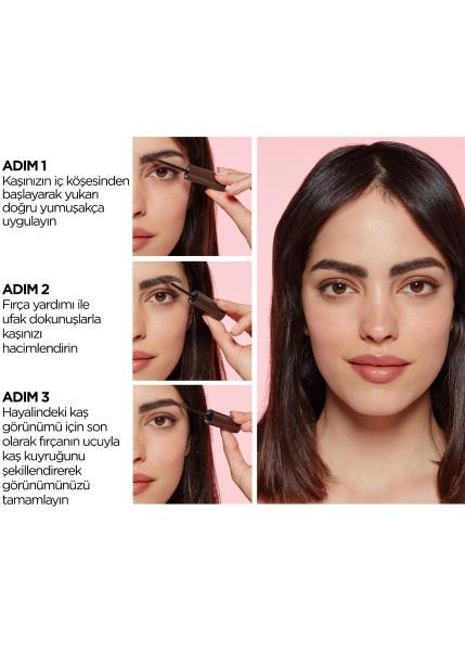 L’Oréal Paris Brow Artist Plump&Set Renkli Kaş Sabitleyici Maskara - 108 Dark Brunette
