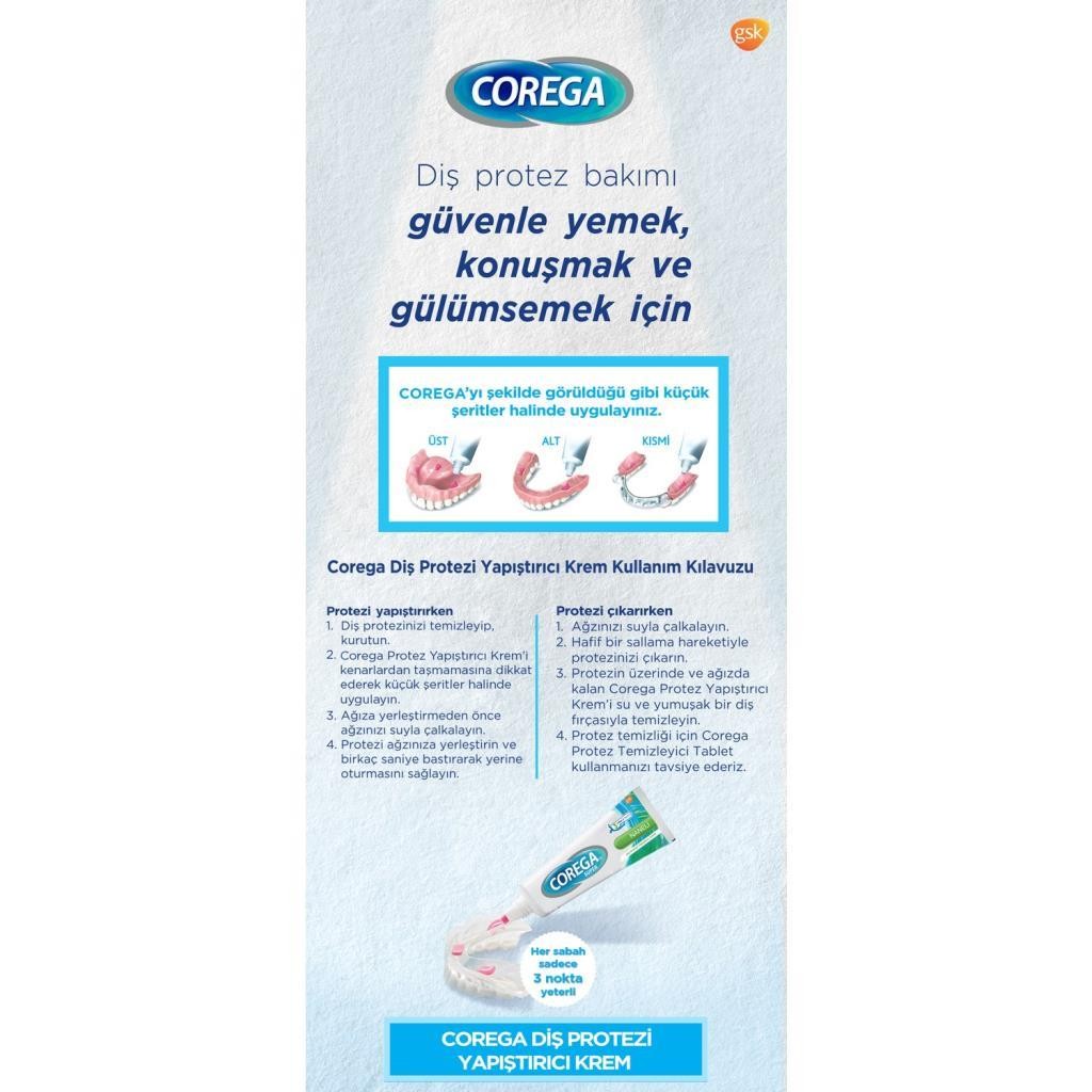 Corega Super Naneli Diş Protezi Yapıştırıcı Krem 40 gr