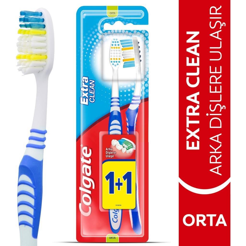 Colgate Extra Clean Diş Fırçası 1+1 - Orta