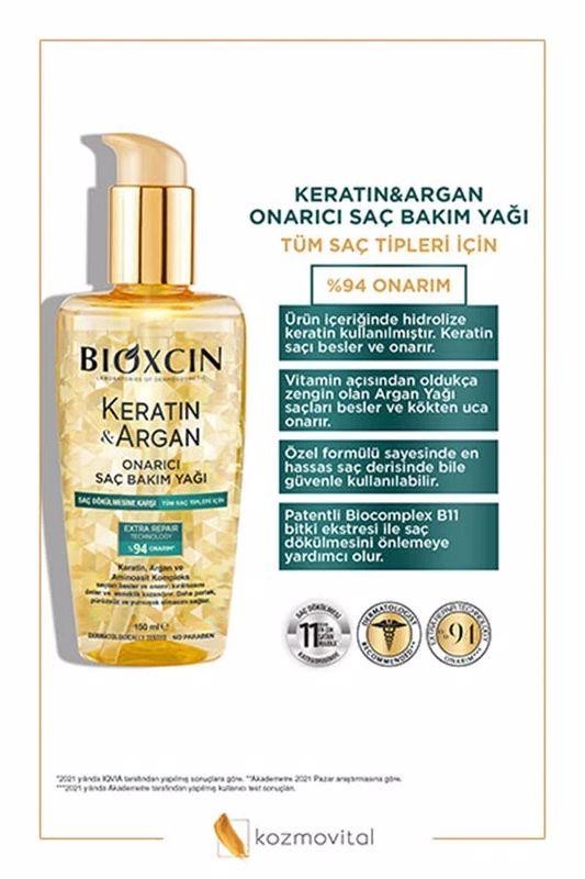 Bioxcin Keratin Argan Onarıcı Saç Bakım Yağı 150 ml