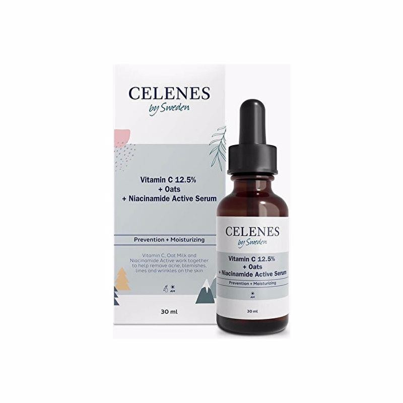 Celenes Vitamin C + Oats + Niacinamide Active Cilt Bakım Serumu 30 ml