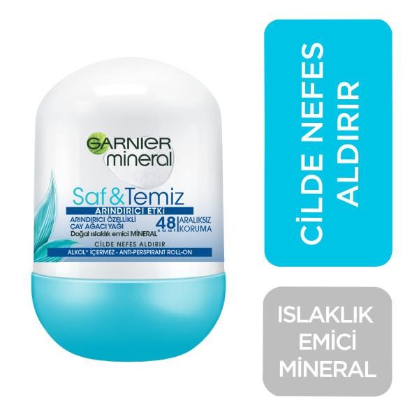 Garnier Mineral Saf&Temiz Kadın Roll-On 50 ml