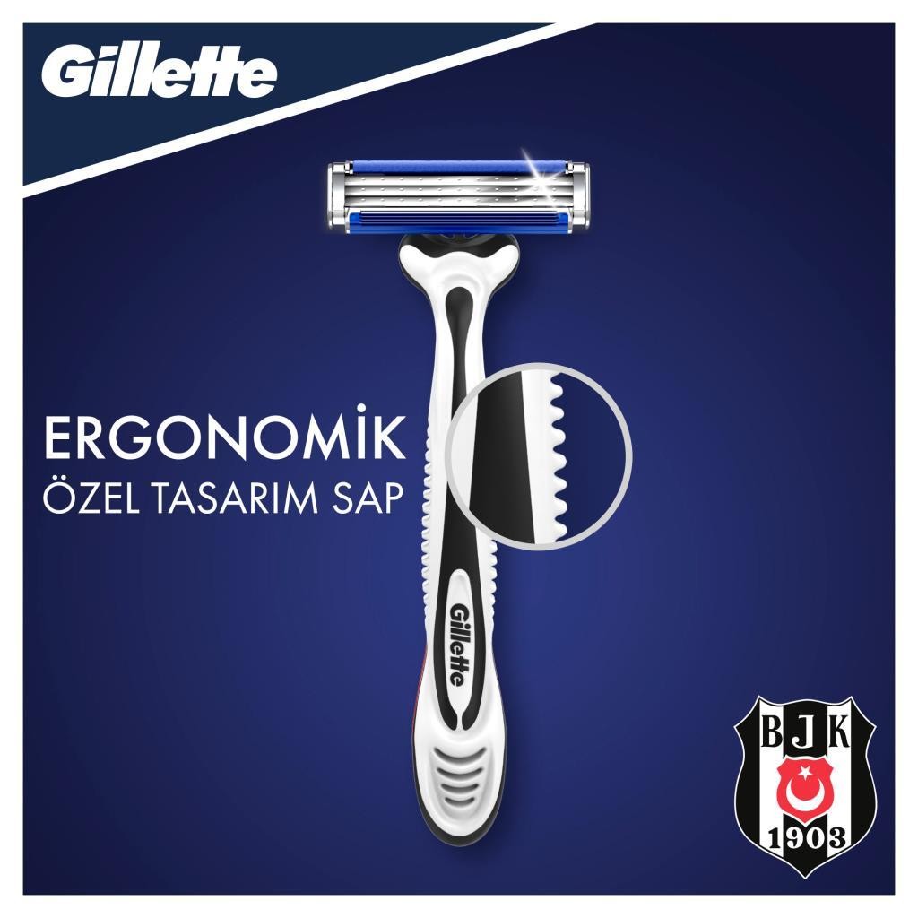 Gillette Blue 3 Tıraş Bıçağı 6'lı - Beşiktaş Özel Seri