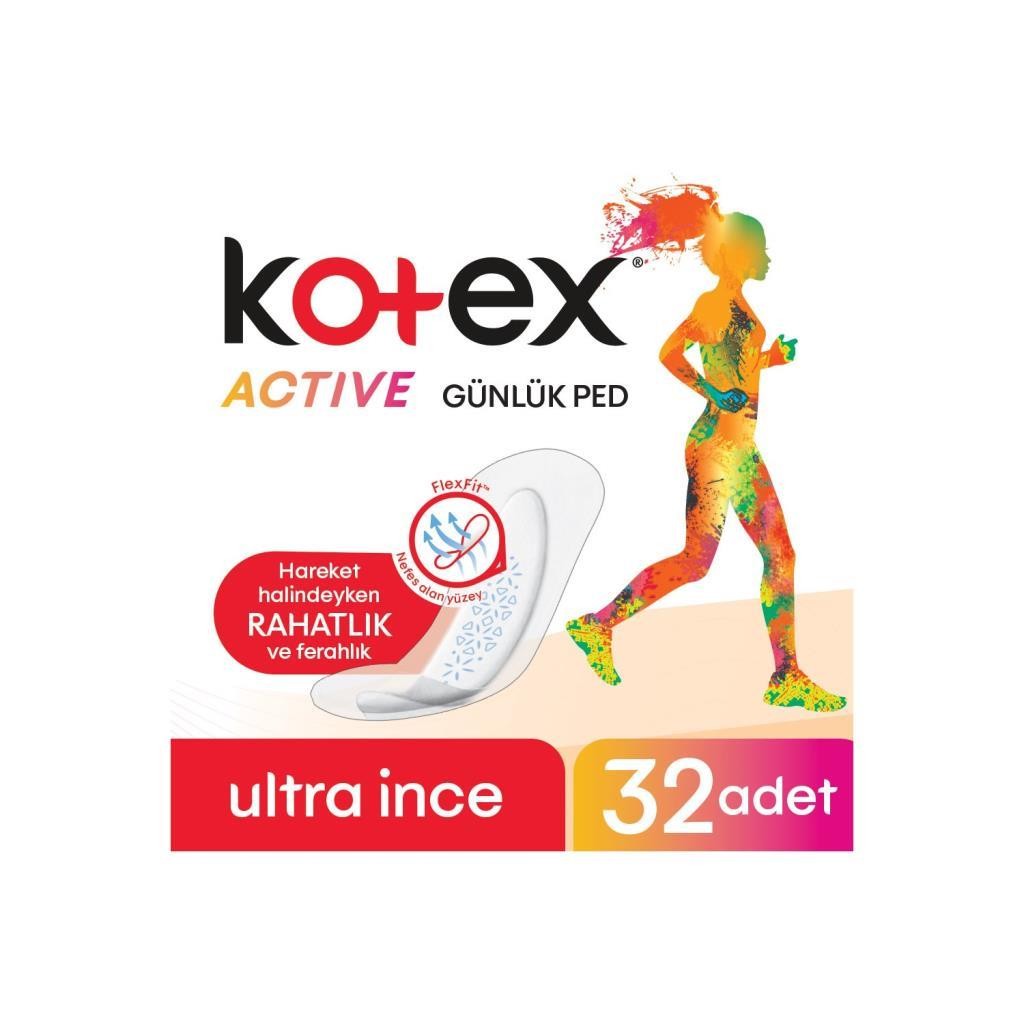 Kotex Active Günlük Ped Ultra İnce 32'li