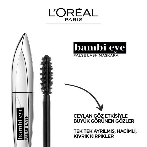 L’Oréal Paris Bambi Eye False Lash Ceylan Göz Etkili Maskara - Siyah