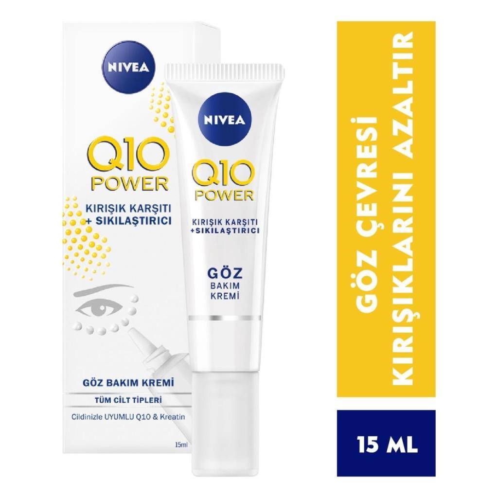 Nivea Q10 Power Kırışık Karşıtı +Sıkılaştırıcı Göz Bakım Kremi 15 ml