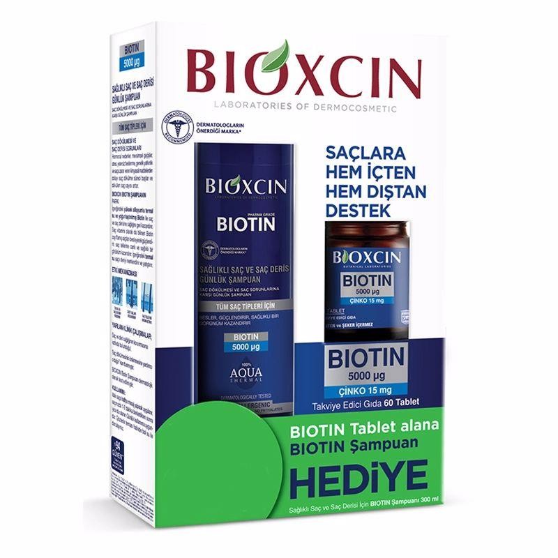 Bioxcin Biotin 5000 mg Çinko 15 mg Alana Biotin Şampuan 300 ml Hediye
