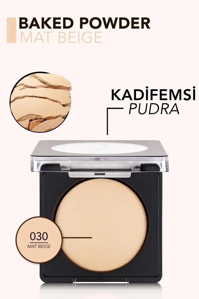 Flormar Yüksek Pigmentli & Yarı Mat Bitişli Fırınlanmış Kompakt Pudra - 030