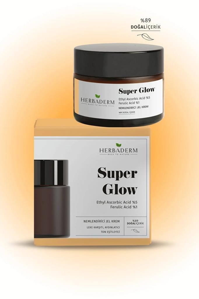 Herbaderm Super Glow Leke Karşıtı ve Aydınlatıcı Nemlendirici Jel Krem 50 ml