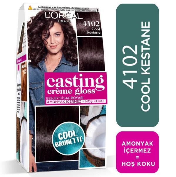 L’Oréal Paris Casting Crème Gloss Saç Boyası - 4102 Cool Kestane