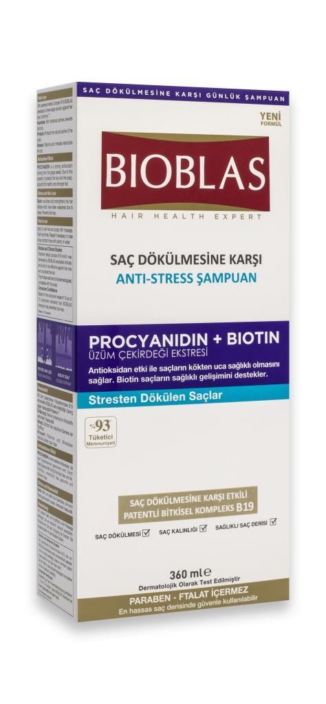 Bioblas Procyanidin + Biotin Anti-Stress Şampuan 360 ml