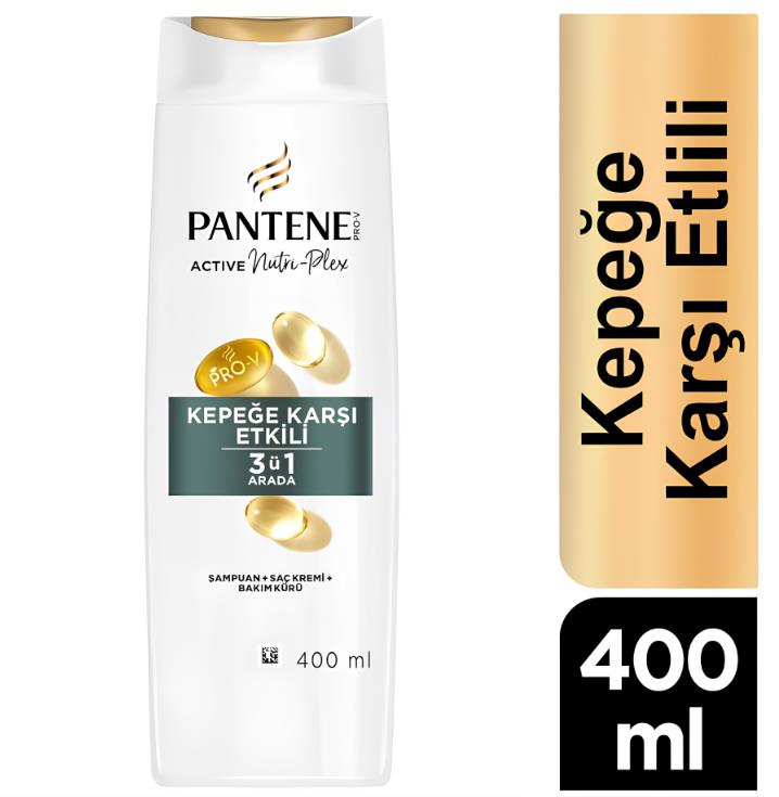 Pantene Pro-V Kepeğe Karşı Etkili 3 ü 1 Arada Şampuan 400 ml