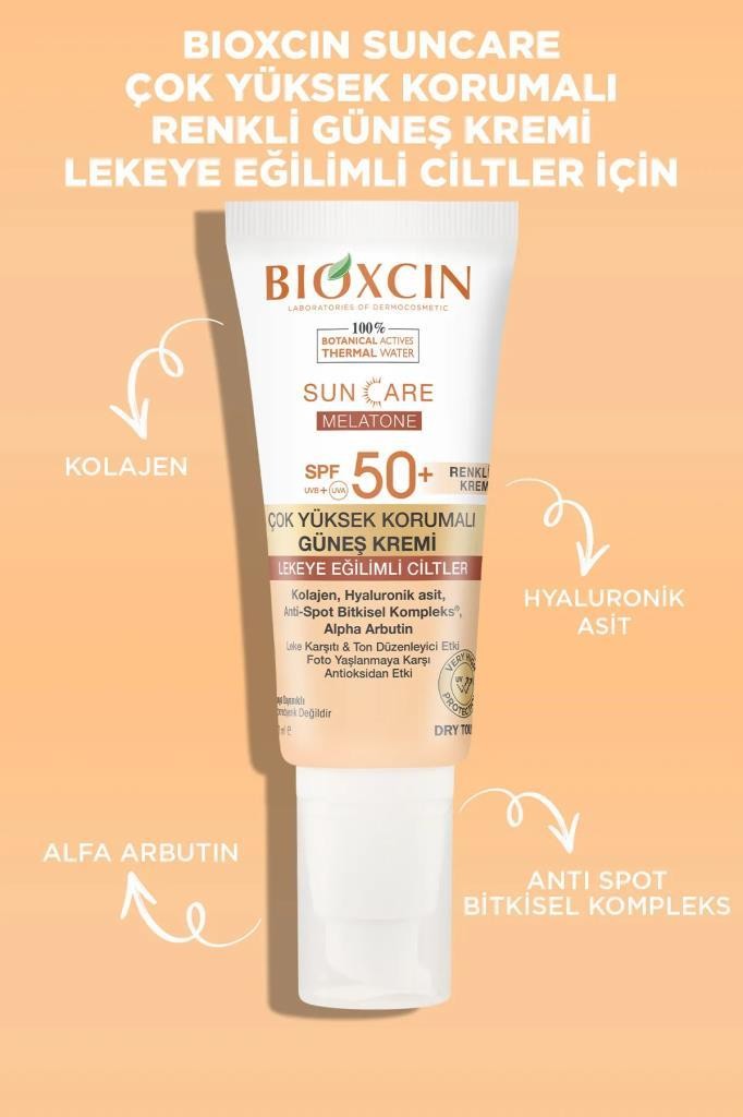 Bioxcin Sun Care Melatone SPF50 Lekeye Eğilimli Ciltler İçin Güneş Kremi 50 ml 