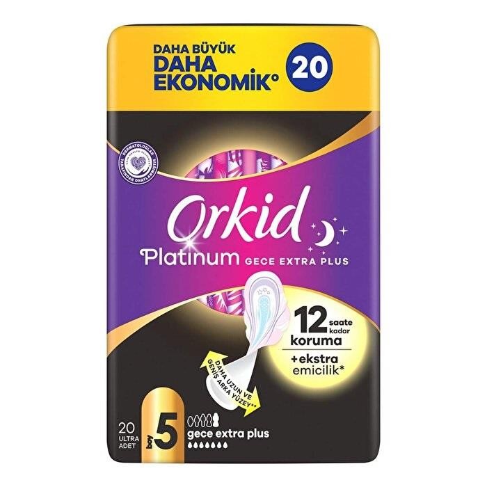 Orkid Platinum Gece Extra Plus Hijyenik Ped 20 Adet