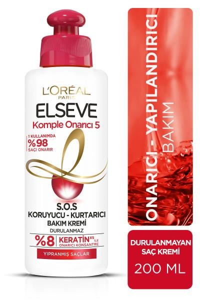 L'Oréal Paris Elseve Komple Onarıcı 5 S.O.S Koruyucu - Kurtarıcı Bakım Kremi 200 ml
