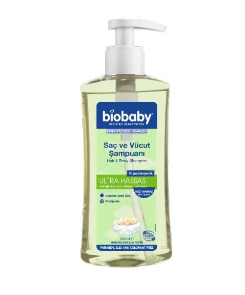 Biobaby Ultra Hassas Saç ve Vücut Şampuanı 500 ml