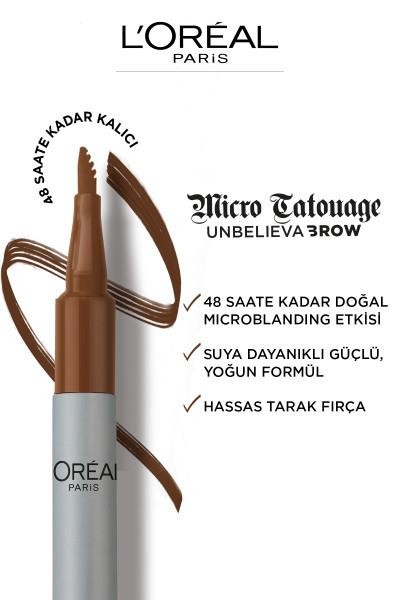L’Oréal Paris Unbelieva Brow Micro Tatouage Kaş Kalemi - 108 Dark Brunette