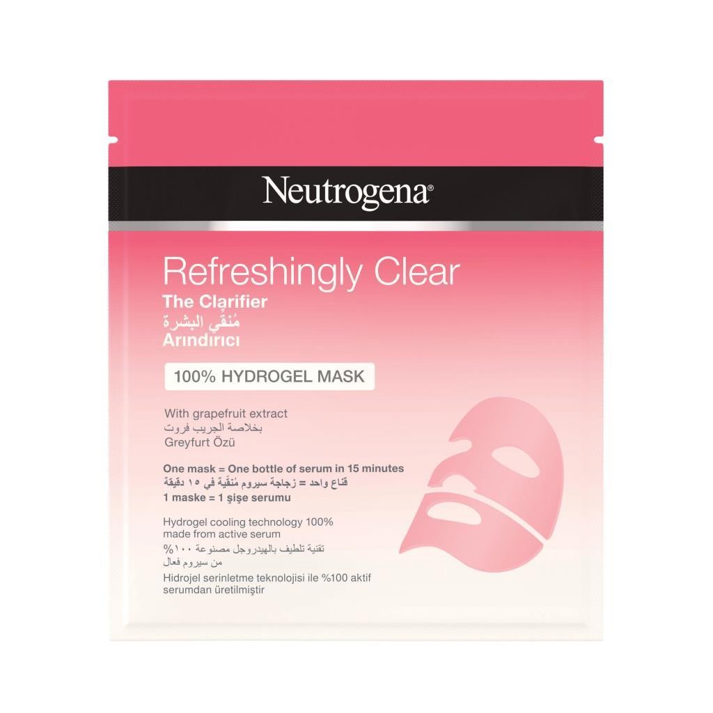 Neutrogena Refreshingly Clear Arındırıcı Pembe Greyfurt Özlü Hidrojel Maske 30 ml
