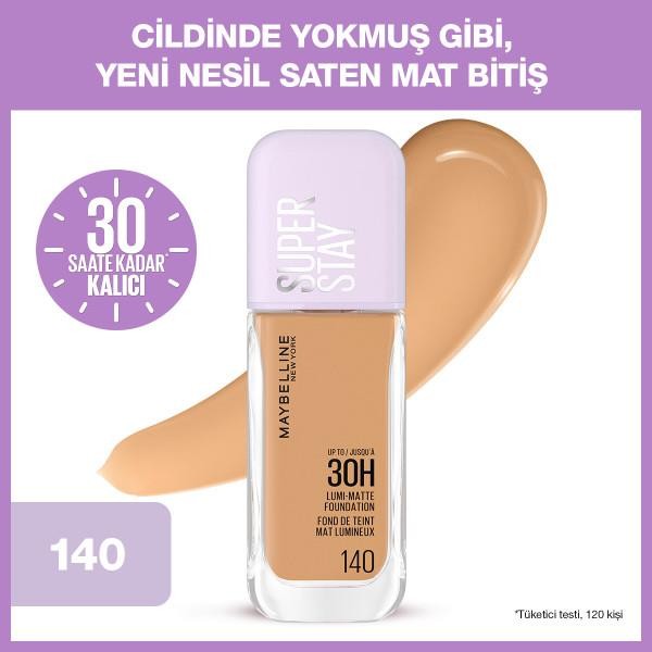  Maybelline New York Super Stay Lumi Matte Fondöten - 140