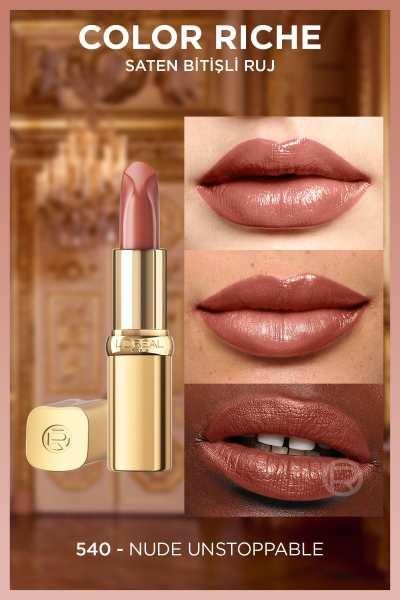 L'Oréal Paris Color Riche Saten Bitişli Ruj - 540 Nude Unstoppable