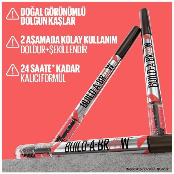 Maybelline New York Build a Brow 2in1 Kaş Kalemi ve Jeli Black Brown