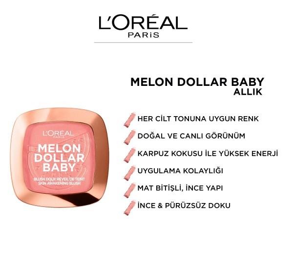 L’Oréal Paris Melon Dollar Baby Allık - 03 Water Melon Addict