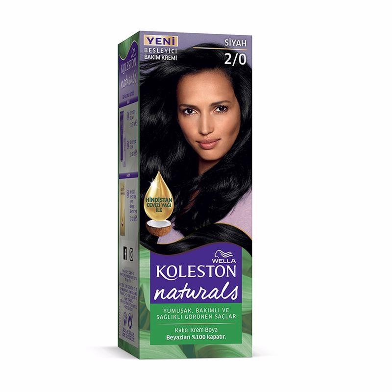Koleston Naturals Kalıcı Krem Saç Boyası - 2.0 Siyah
