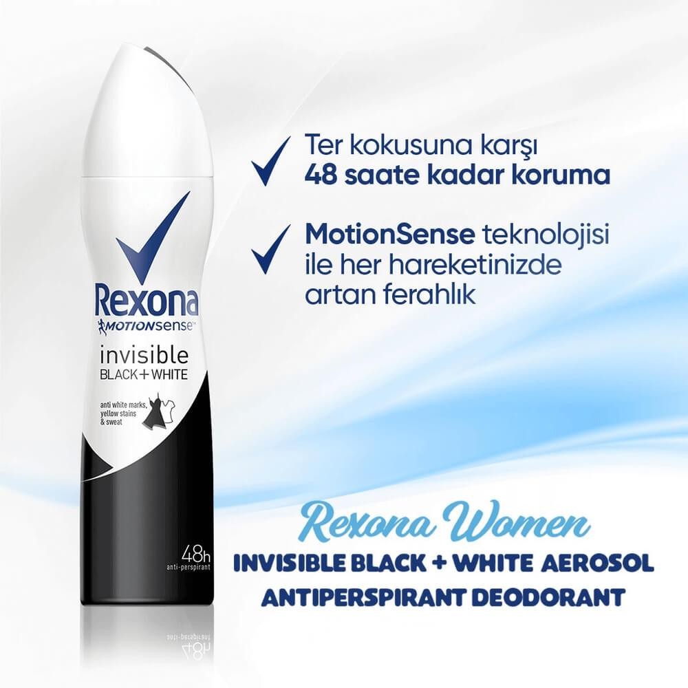 Rexona Invisible Black+White Kadın Deodorant 200 ml