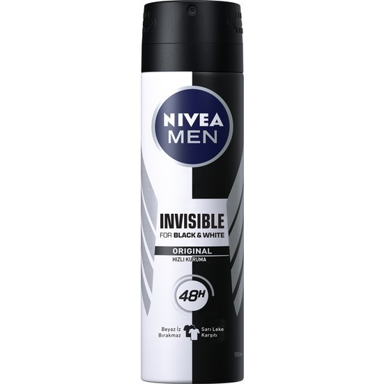 Nivea Invisible Black & White Erkek Deodorant 150 ml