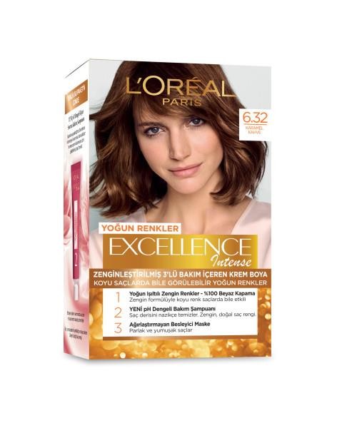 L’Oréal Paris Excellence Intense Saç Boyası - 6.32 Karamel Kahve