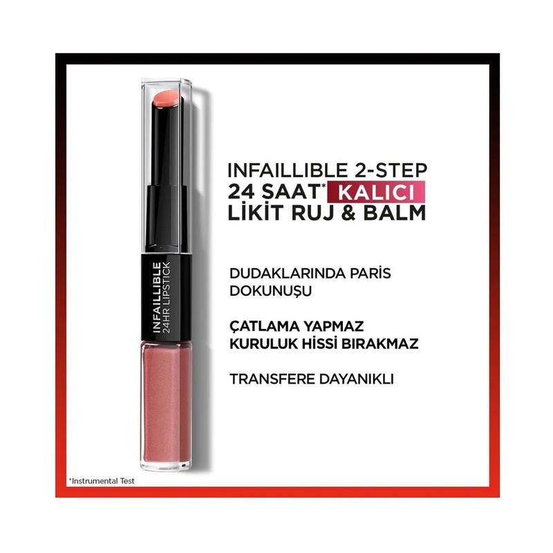 L’Oréal Paris Infaillible 2-Step 24HR Lipstick Likit Ruj & Balm - 312 Incessant Russet