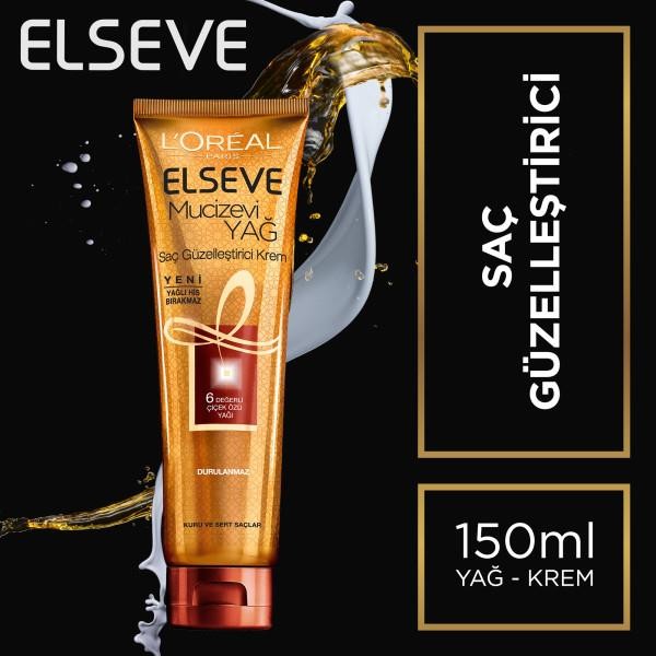 L'Oréal Paris Elseve Mucizevi Yağ Saç Güzelleştirici Krem Kuru&Sert 150 ml