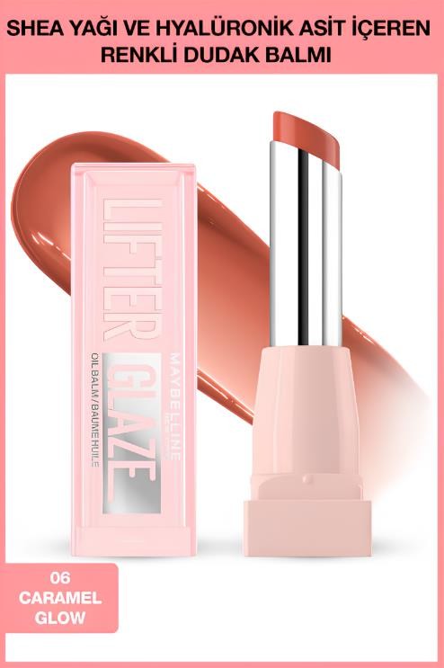 Maybelline New York Lifter Glaze Renkli Dudak Balmı - 006 Caramel Glow