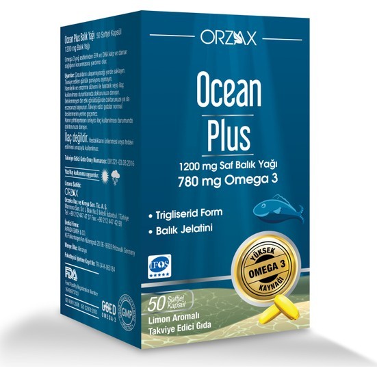 Orzax Ocean Plus 1200mg Omega3 50 Kapsül