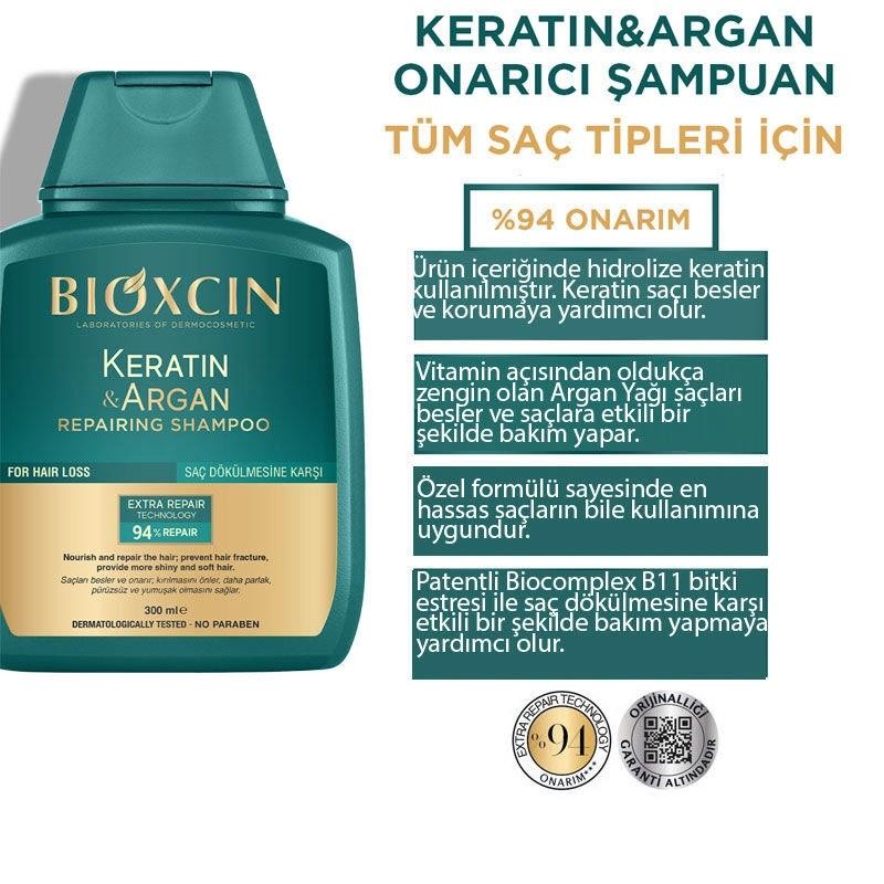 Bioxcin Keratin & Argan Onarıcı Şampuan 300 ml 3 Al 2 Öde 