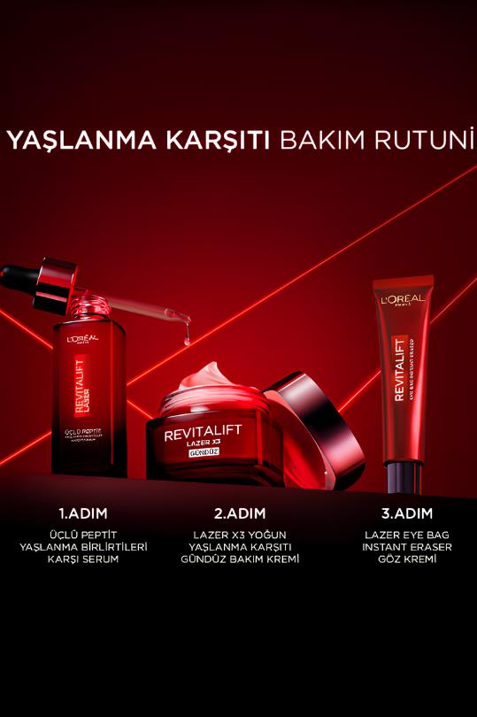 L'Oréal Paris Revitalift Lazer Eyebag Instant Eraser Göz Altı Torba Görünümüne Karşı Etkili Göz Kremi 15ml