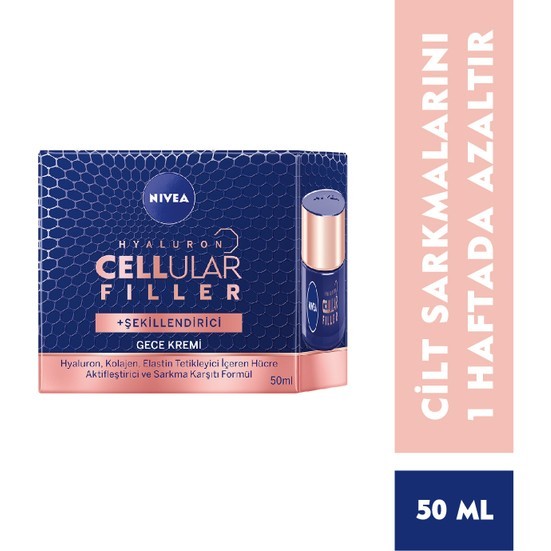 Nivea Hyaluron Cellular Filler +Şekillendirici Gece Kremi 50 ml