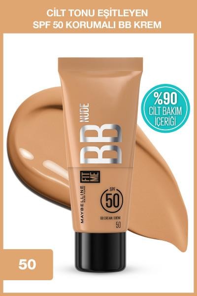 Maybelline Fİt Me BB Cream SPF50+ Renkli Nemlendiric No: 50