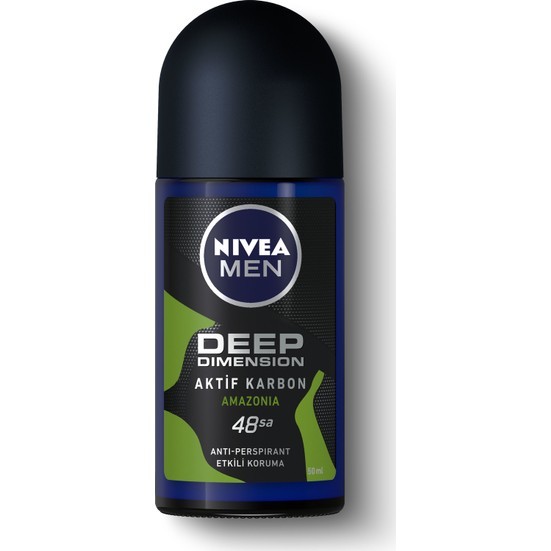 Nivea Deodorant Roll-on Aktif Karbon Amazonia Erkek 50 Ml