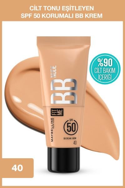Maybelline Fit Me BB Cream SPF 50+ Renkli Nemlendirici No: 40 30 ml