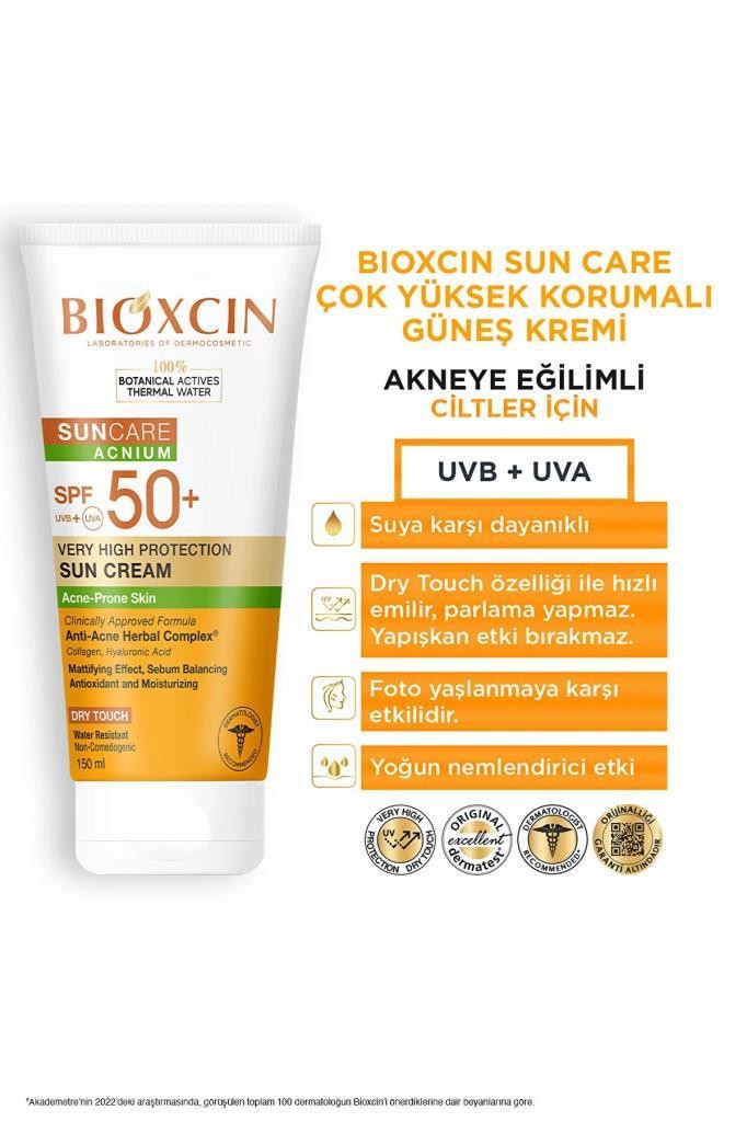 Bioxcin Sun Care SPF50 Akneye Eğilimli Ciltler İçin Güneş Kremi 150 ml 