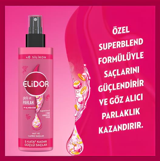 Elidor Sıvı Saç Kremi Güçlü ve Parlak 200 ml