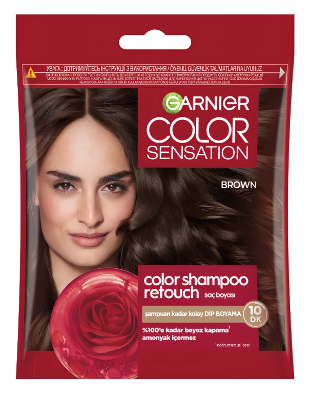Garnier Color Shampoo Retouch Şampuan Kolaylığında Dip Boyası Brown 4.0