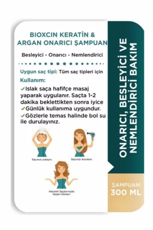 Bioxcin Keratin Argan Onarıcı Şampuan 300 ml