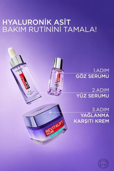 L'Oréal Paris Revitalift Filler Yağlanma Karşıtı Su Bazlı Nemlendirici Jel Krem - Salisilik Asit & Hyaluronik Asit