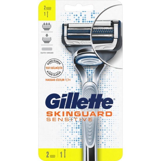 Gillette Skinguard Sensitive Tıraş Makinesi + Yedek Bıçak 2 Adet